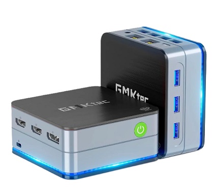 מחשב מיני קטן מעבד אינטל דור 12 גמקטק GMKtec NucBox G2 Intel Alder Lake N100 4 Cores 6MB Cache 3.4GHz 12GB DDR5 512GB M.2 2240 2xHDMI DP WiFi 6 Bluetooth 5.2 2x 1GbE RJ45 Windows 11 Pro